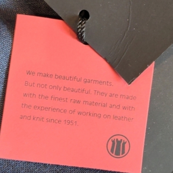 Torras Blue Quiet Luxury Linen Silk and Lambskin Leather Designer Jacket size 46 - Picture 7 of 8